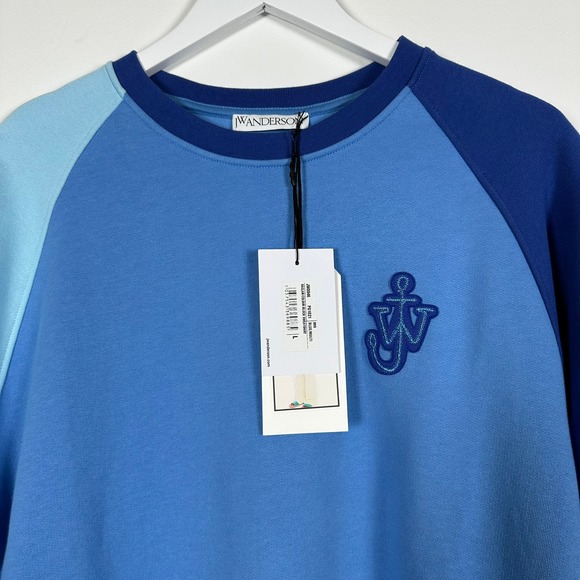 JW Anderson Long Sleeve Crewneck Sweater Blue - Picture 4 of 6
